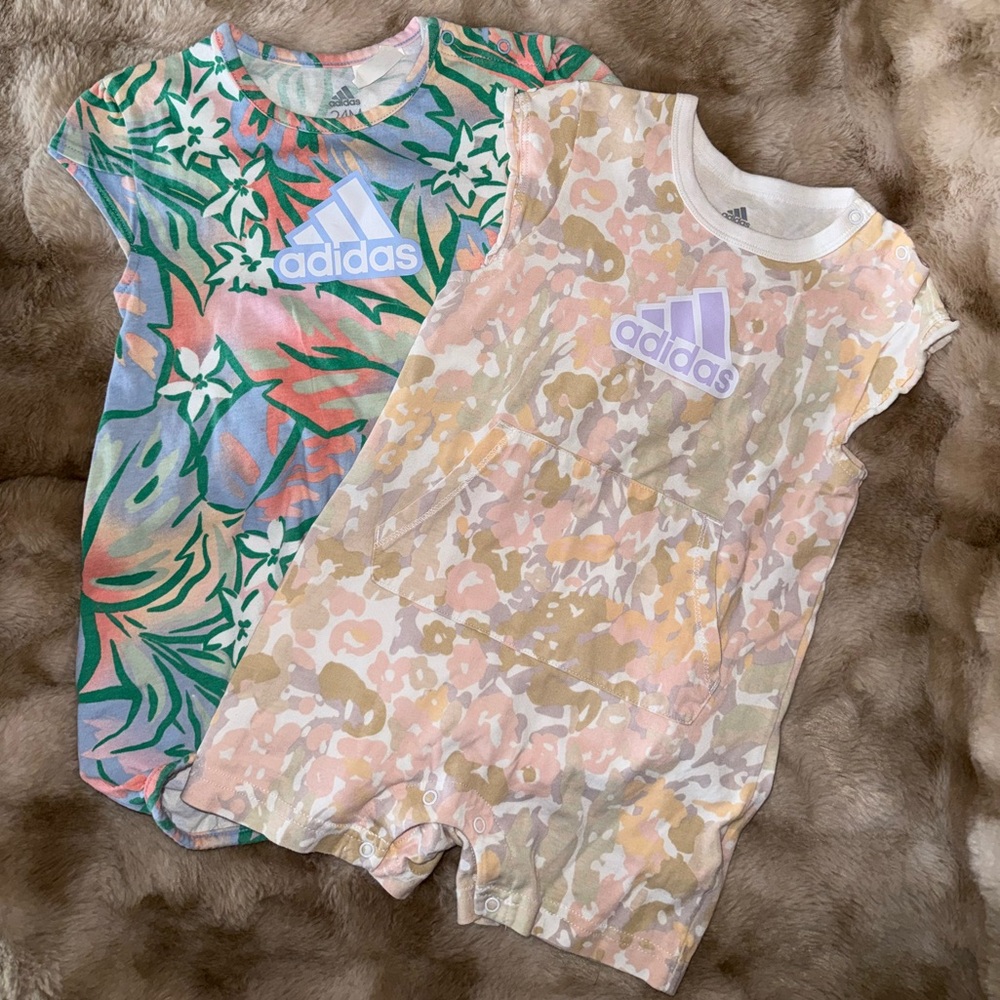 Adidas 24M Baby Girl Bundle- 2- Rompers
